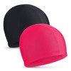 2 Pieces Elastic Swim Caps Comfortable Fabric Swimming Hat Lightweight