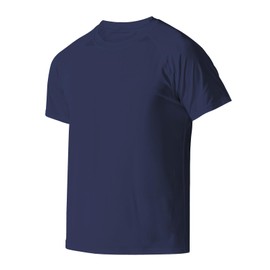 HYCOPROT Men's Quick Dry Workout Shirts - Moisture Wicking Short Sleeves Athletic Tee for Gym, Running & Casual Navy