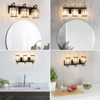 ALAISLYC Black Bathroom Light Fixtures with K9 Crystal Lampshade Bathroom