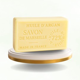 Arganseife, 100 g, natürlich und handgefertigt, feuchtigkeitsspendend, nährend und antioxidativ, für Gesicht und Körper, geeignet für trockene und empfindliche Haut, hergestellt in Frankreich – Savon