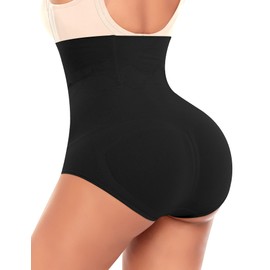 Tummy Control Shapewear Panties for Women High Waist Cincher Shaping Underwear Body Shaper Girdle Gurdal (B# Black-1,XXL)
