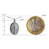 Sterling Silver Miraculous Medal 18mm And Curb Chain 20"