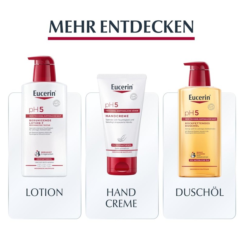 Eucerin pH5 Replenishing Hand Wash Oil 250 ml, Moisturising Liquid
