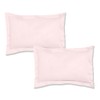 Bianca 200 Thread Count Cotton Percale Oxford Pillowcase Pair Blush