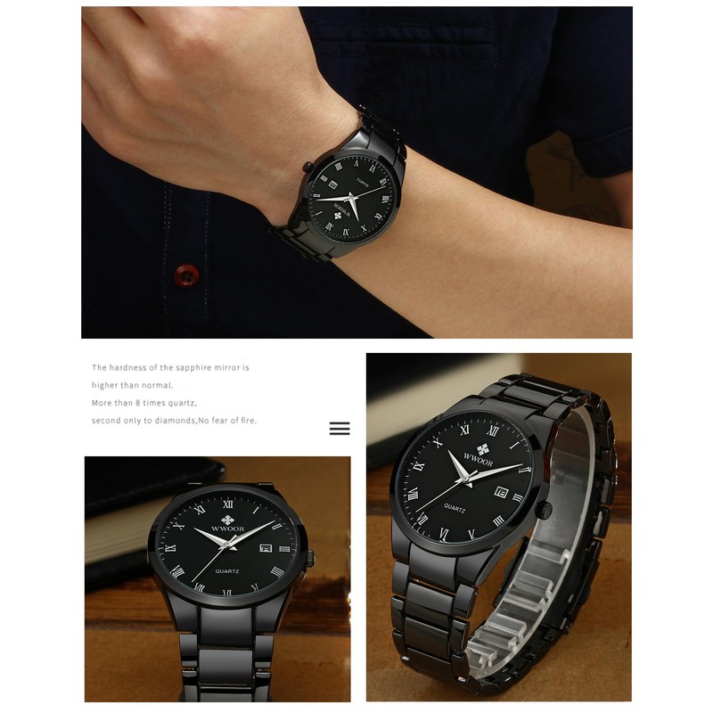 WWOOR Relojes para Hombre Analógicos de Cuarzo de con Correa