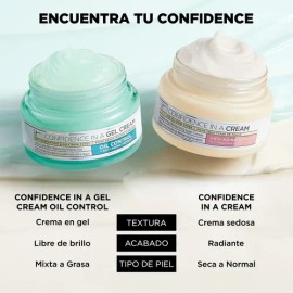 It Cosmetics Confidence in a Gel Oil Control Cream, Gel Hidratante Facial Ligero con Niacinamida, Péptidos y Vitamina E para Control de Brillo, Poros 