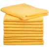 [Bulk Purchase Set] 100% Cotton Face Towels, Yellow, Set of