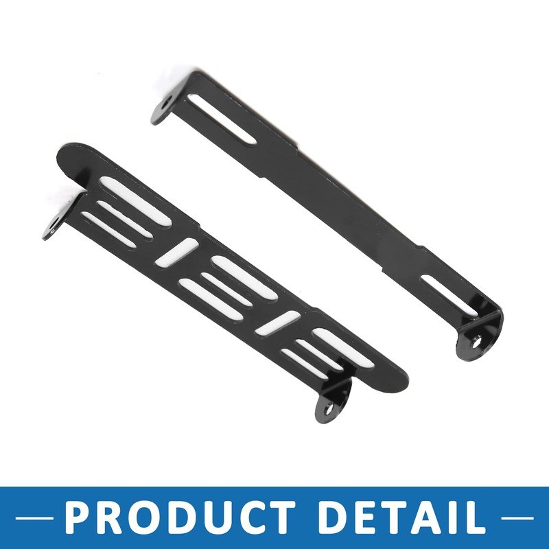 A ABSOPRO Motorcycle License Plate Holder Adjustable Rear Frame Black