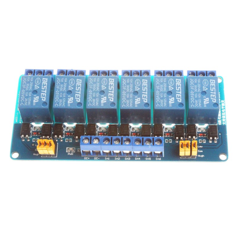 NOYITO 6-Channel Relay Module 5V 12V 24V High Low Level
