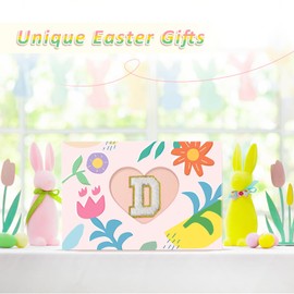 COSHAYSOO Pink Small Waist Fanny Pack Belt Bag with Initial Chenille Letter Patch Crossbody Adjustable Strap for Women Teenage Girl, Mini Cross body Everywhere Travel Purse Gift Pouch (D)