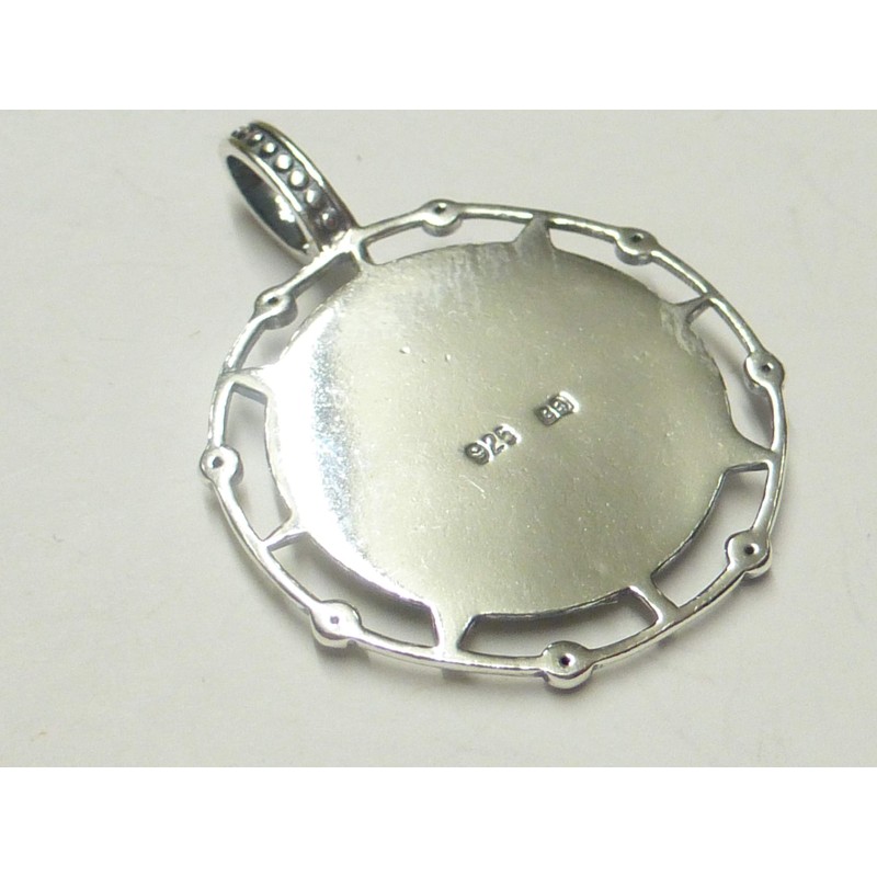 Silberschmuck - BG Sterling Silver Plated Maya Compass Pendant with