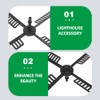IMIKEYA 2 Sets Plastic Garden Windmill Leaf Solar Wind Spinners
