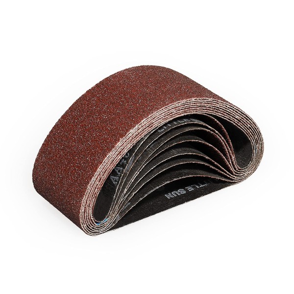 Sruhrak 75X457mm Abrasive Sanding Belt Set - 8 Pack 40