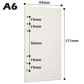 PALUDO 3 Packs A6 Refill Paper, 135 Sheets A6 Paper Lined, 6 Holes Refill Inserts, Loose Note Paper, A6 Refill Paper for Filofax Bullet A6 Ring Binders, Notes, Sketch