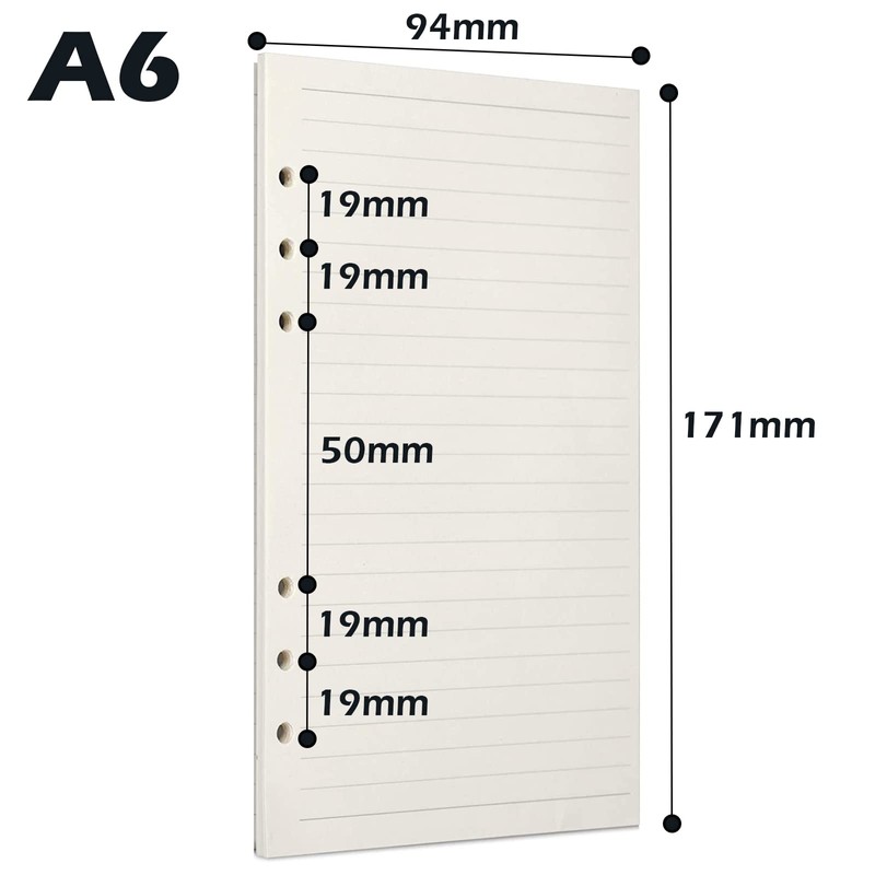 PALUDO 3 Packs A6 Refill Paper, 135 Sheets A6 Paper