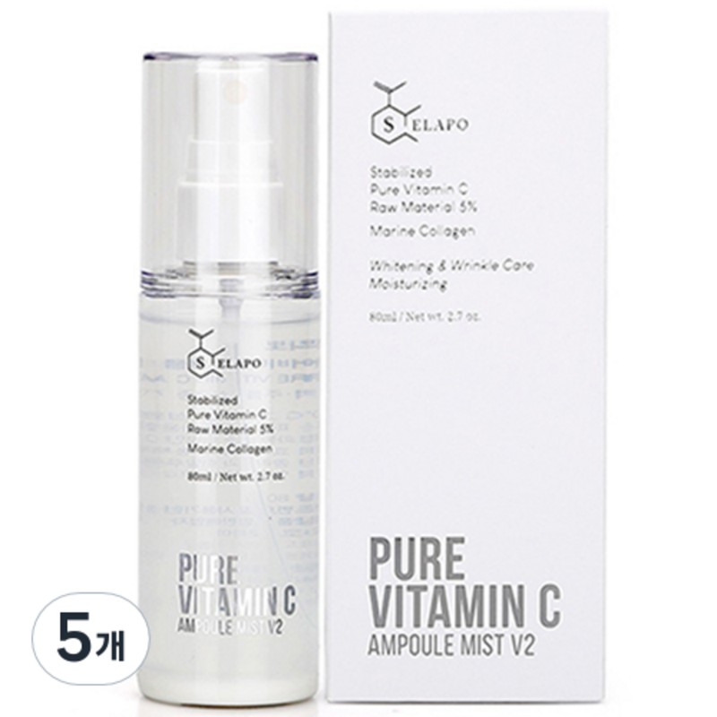 Partner_Reference 세라뽀 퓨어비타민씨 앰플 미스트 브이 투 80ml 5개 /