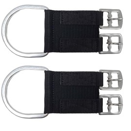 Tahoe Heavy-Duty Nylon & Stainless Steel Western to English Girth Converter, Set of 2, with 1-Year Warranty