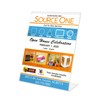 SOURCEONE.ORG Acrylic Sign Holder, Slant Back Display Stand, Clear Countertop