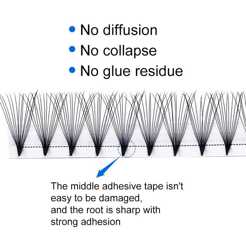 Ready-to-Use Fan Eyelashes, 14D Volume Eyelashes, Ready-to-Use Eyelash Fans, Volume