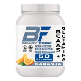 Aminoácidos Bcaas + Glutamina Beast Form 1kg De 50 Serv.