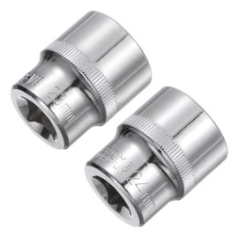 TOP-VIGOR 2Pcs 6-Point Shallow Socket, 1/2" Drive 23mm 24mm Shallow Socket Cr-V Drive Socket Metric Socket for DIY Hand-Making Repair Automotive for Auto Repairing and Household