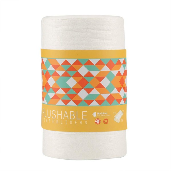 Natura1 Bamb00 100 Sheets Odourless Disposable Nappy Liners, Biodegradable and