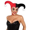 Leg Avenue Harlequin bonnet, BLACK/RED, O/S