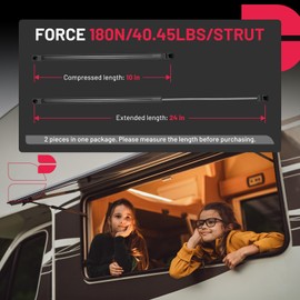 BDFHYK C16-20652 24 Inch 40.5 Lbs Truck Camper Shell Gas Shocks Struts Lift Support Gas Spring for Truck Cap Window Leer Topper Camper Shell Tool Box Chest
