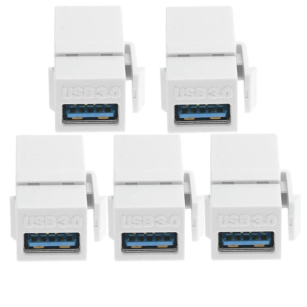 OUYFBO USB 3.0 Keystone Jack Inserts,(5 Pack) USB to USB