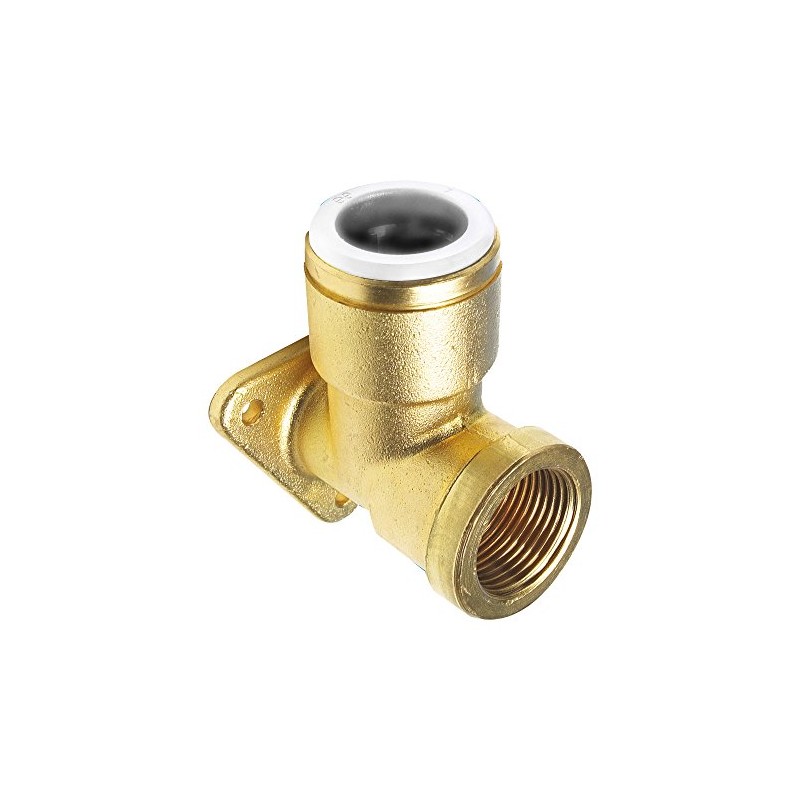 JG Speedfit 22WB Bsp Pack Plate Elbow, Brass, 22 mm