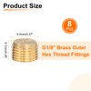 sourcing map 8 Pcs Brass Plug Hex Counter Sunk Plug,