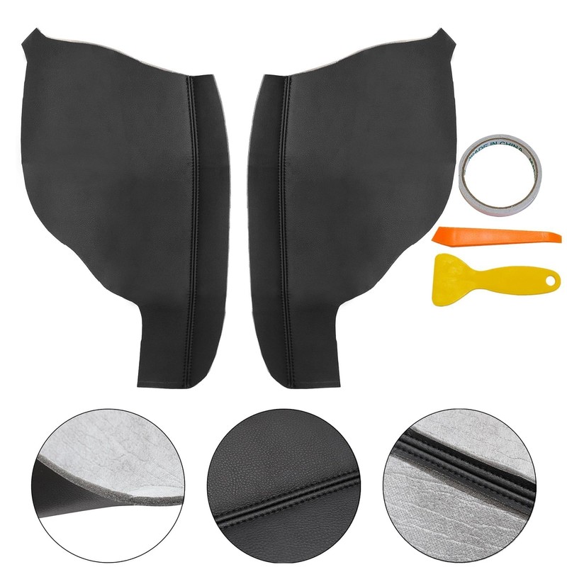 NLQR 2pcs Door Panel Armrest Cover Black Left and Right
