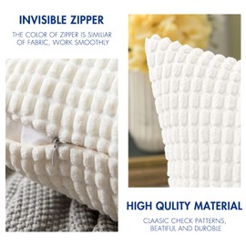 MIULEE Pack of 2 Corduroy Soft Soild Decorative Square Throw Pillow Covers Set Cushion Case for Sofa Bedroom Car 20 x 20Inch 50 x 50 cm