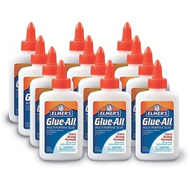Elmer's Glue-All Multi-Purpose Liquid Glue, Extra Strong, Make Slime and Bond Materials Like Paper, Fabric, Wood, Ceramics, Leather, and More 4 Oz, Pack of 12, White
