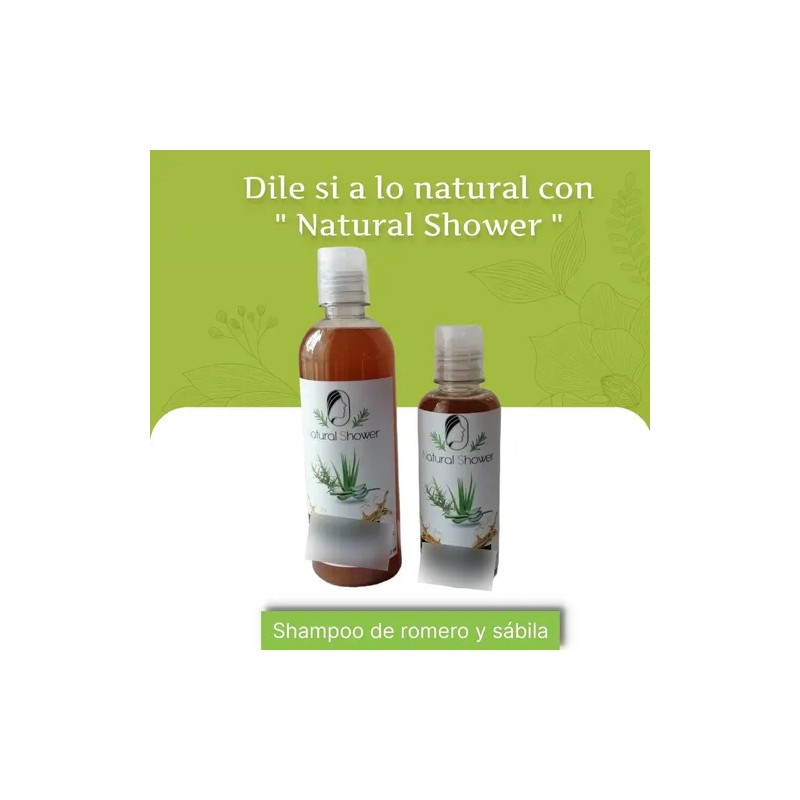 Shampoo De Romero Sabila Artesanal Y Orgánico Natural Shower
