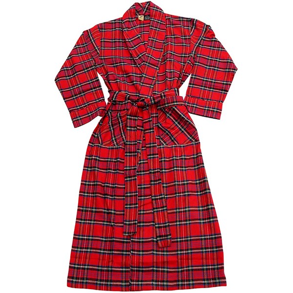 NORTY Soft Brushed-Cotton Bathrobe for Men - Robe with Shawl