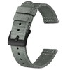 BISONSTRAP Nylon Watch Band Two Piece Military Watch Band Brushed