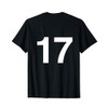 Number 17 Numbered Shirt Number on Back
