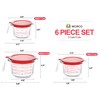 M MCIRCO 6 Pcs Glass Measuring Cups with Lids Set,