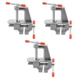 OTOTEC 3Pcs Mini Bench Vise Clamp Portable Work Bench Vise Aluminum Alloy Small Bench Vice for Jewelry Watch Repair Model Making Drilling