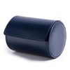 Tie Box for Travel Men's PU Leather Blue Ties Case