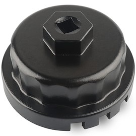 Oil Filter Wrench Tool 64MM 14 Flute, Compatible with Toyota Lexus Scion 2.0 To 5.7L - 4Runner Avalon Camry Highlander Land Cruiser RAV4 Sequoia Sienna Tundra Tacoma, ES350 GS350 IS350 RX350, More