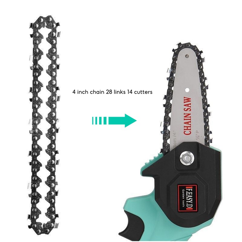 4 pcs 4 Inch Chainsaw Chain, Mini Chainsaw Chain, Steel