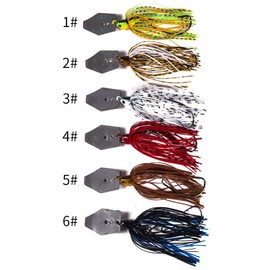 Chatterbait Artificial Bait Set of 6 in Box Spinner Fishing Lure Pike Bait for Pike Trout Fishing Bass
