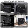 Accmor Bling Car Trash Can with Lid, Mini Auto Garbage
