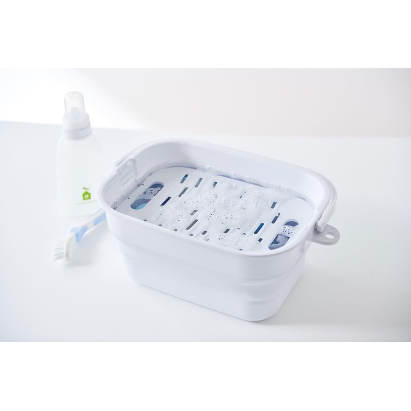 Isetou Foldable Laundry Bucket White 2.2 gal (7 L) with