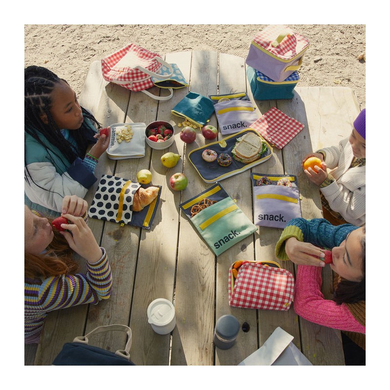 Fluf Flip Snack Bag (Various Designs), Gingham Red