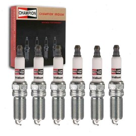 6 pc Champion Iridium Spark Plugs compatible with Lincoln MKX 3.5L 3.7L V6 2007-2018