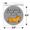 Garfield I'm Not Lazy Automotive Car Refrigerator Locker Vinyl Circle