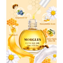 MORGLES Nail File and Buffer Blocks with Nail Care Kit, 13 Pcs Manicure Kit for Women with Milk and Honey Cuticle Oil and Cuticle Trimmer Set